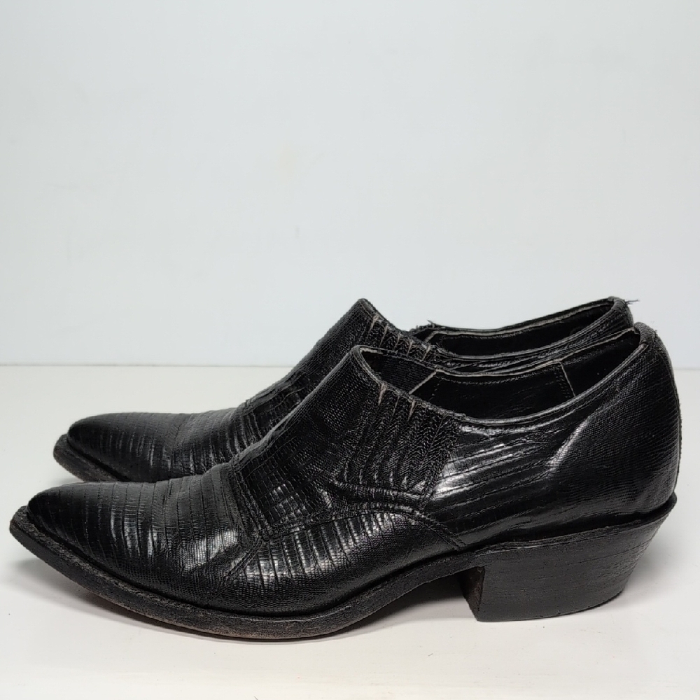 Nocona vintage Lizard Leather Women's Bootie slip on ankle boots Size 6 - Picture 2 of 16